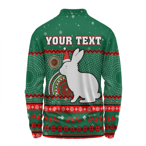 South Sydney Rabbitohs Custom Long Sleeve Polo Shirt - Ugly Xmas And Aboriginal Patterns For Die Hard Fan Long Sleeve Polo Shirt South Sydney Rabbitohs Custom Long Sleeve Polo Shirt - Ugly Xmas And Aboriginal Patterns For Die Hard Fan Long Sleeve Polo Shirt