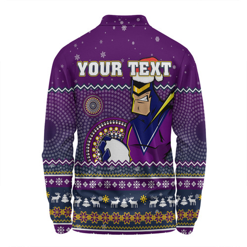 Melbourne Storm Christmas Custom Long Sleeve Polo Shirt - Ugly Xmas And Aboriginal Patterns For Die Hard Fan Long Sleeve Polo Shirt Melbourne Storm Christmas Custom Long Sleeve Polo Shirt - Ugly Xmas And Aboriginal Patterns For Die Hard Fan Long Sleeve Polo Shirt