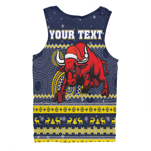 North Queensland Cowboys Christmas Custom Men Singlet - Ugly Xmas And Aboriginal Patterns For Die Hard Fan Men Singlet North Queensland Cowboys Christmas Custom Men Singlet - Ugly Xmas And Aboriginal Patterns For Die Hard Fan Men Singlet