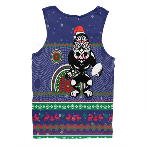New Zealand Warriors Christmas Custom Men Singlet - Ugly Xmas And Aboriginal Patterns For Die Hard Fan Men Singlet New Zealand Warriors Christmas Custom Men Singlet - Ugly Xmas And Aboriginal Patterns For Die Hard Fan Men Singlet