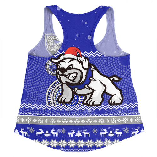 Canterbury-Bankstown Bulldogs Christmas Custom Women Racerback Singlet - Ugly Xmas And Aboriginal Patterns For Die Hard Fan Women Racerback Singlet Canterbury-Bankstown Bulldogs Christmas Custom Women Racerback Singlet - Ugly Xmas And Aboriginal Patterns For Die Hard Fan Women Racerback Singlet