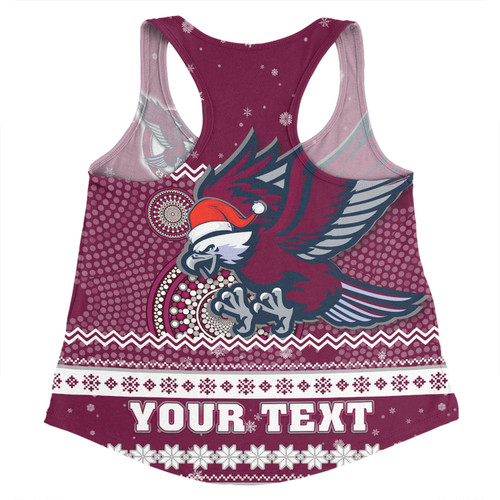 Manly Warringah Sea Eagles Christmas Custom Women Racerback Singlet - Ugly Xmas And Aboriginal Patterns For Die Hard Fan Women Racerback Singlet Manly Warringah Sea Eagles Christmas Custom Women Racerback Singlet - Ugly Xmas And Aboriginal Patterns For Die Hard Fan Women Racerback Singlet