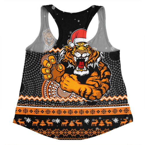 Wests Tigers Christmas Custom Women Racerback Singlet - Ugly Xmas And Aboriginal Patterns For Die Hard Fan Women Racerback Singlet Wests Tigers Christmas Custom Women Racerback Singlet - Ugly Xmas And Aboriginal Patterns For Die Hard Fan Women Racerback Singlet