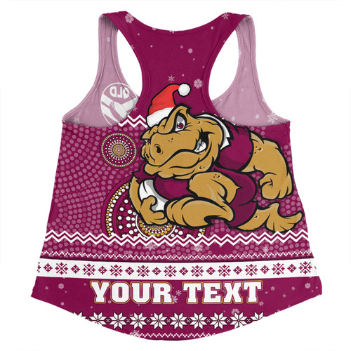 Queensland Cane Toads Christmas Custom Women Racerback Singlet - Ugly Xmas And Aboriginal Patterns For Die Hard Fan Women Racerback Singlet Queensland Cane Toads Christmas Custom Women Racerback Singlet - Ugly Xmas And Aboriginal Patterns For Die Hard Fan Women Racerback Singlet
