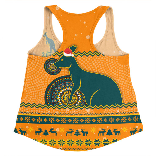 Australia Wallabies Christmas Custom Women Racerback Singlet - Ugly Xmas And Aboriginal Patterns For Die Hard Fan Women Racerback Singlet Australia Wallabies Christmas Custom Women Racerback Singlet - Ugly Xmas And Aboriginal Patterns For Die Hard Fan Women Racerback Singlet