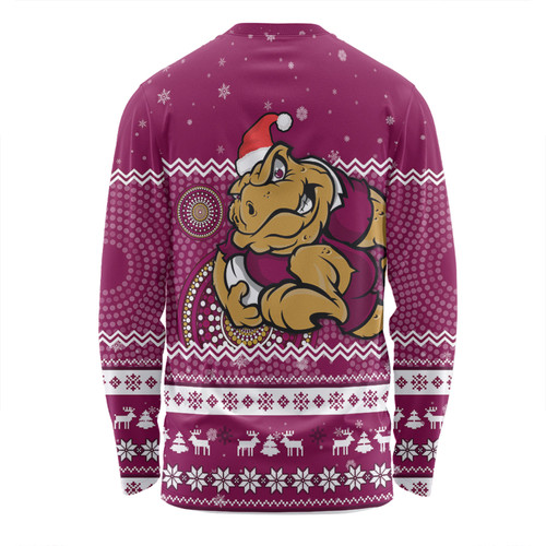 Queensland Cane Toads Christmas Custom Long Sleeve T-shirt - Ugly Xmas And Aboriginal Patterns For Die Hard Fan Long Sleeve T-shirt Queensland Cane Toads Christmas Custom Long Sleeve T-shirt - Ugly Xmas And Aboriginal Patterns For Die Hard Fan Long Sleeve T-shirt