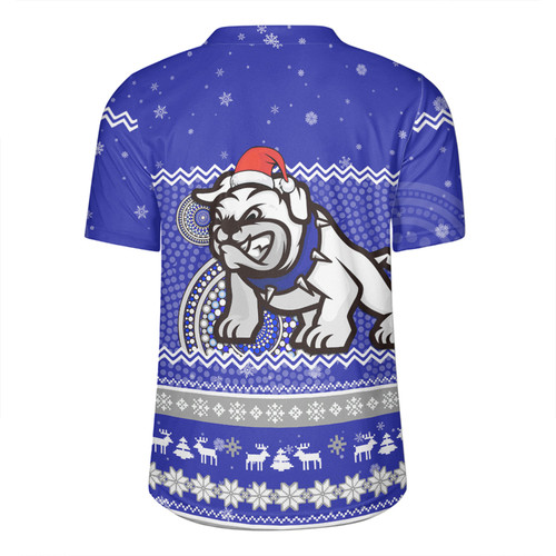 Canterbury-Bankstown Bulldogs Christmas Custom Rugby Jersey - Ugly Xmas And Aboriginal Patterns For Die Hard Fan Rugby Jersey Canterbury-Bankstown Bulldogs Christmas Custom Rugby Jersey - Ugly Xmas And Aboriginal Patterns For Die Hard Fan Rugby Jersey