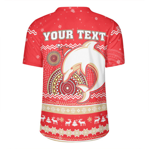Redcliffe Dolphins Christmas Custom Rugby Jersey - Ugly Xmas And Aboriginal Patterns For Die Hard Fan Rugby Jersey Redcliffe Dolphins Christmas Custom Rugby Jersey - Ugly Xmas And Aboriginal Patterns For Die Hard Fan Rugby Jersey