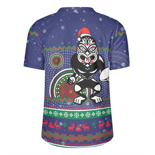 New Zealand Warriors Christmas Custom Rugby Jersey - Ugly Xmas And Aboriginal Patterns For Die Hard Fan Rugby Jersey New Zealand Warriors Christmas Custom Rugby Jersey - Ugly Xmas And Aboriginal Patterns For Die Hard Fan Rugby Jersey
