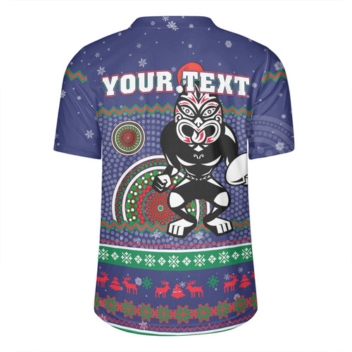 New Zealand Warriors Christmas Custom Rugby Jersey - Ugly Xmas And Aboriginal Patterns For Die Hard Fan Rugby Jersey New Zealand Warriors Christmas Custom Rugby Jersey - Ugly Xmas And Aboriginal Patterns For Die Hard Fan Rugby Jersey