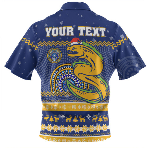 Parramatta Eels Christmas Custom Zip Polo Shirt - Ugly Xmas And Aboriginal Patterns For Die Hard Fan Zip Polo Shirt Parramatta Eels Christmas Custom Zip Polo Shirt - Ugly Xmas And Aboriginal Patterns For Die Hard Fan Zip Polo Shirt