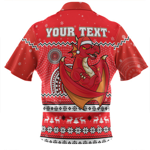 St. George Illawarra Dragons Christmas Custom Zip Polo Shirt - Ugly Xmas And Aboriginal Patterns For Die Hard Fan Zip Polo Shirt St. George Illawarra Dragons Christmas Custom Zip Polo Shirt - Ugly Xmas And Aboriginal Patterns For Die Hard Fan Zip Polo Shirt