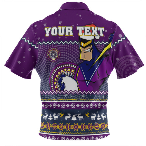 Melbourne Storm Christmas Custom Zip Polo Shirt - Ugly Xmas And Aboriginal Patterns For Die Hard Fan Zip Polo Shirt Melbourne Storm Christmas Custom Zip Polo Shirt - Ugly Xmas And Aboriginal Patterns For Die Hard Fan Zip Polo Shirt