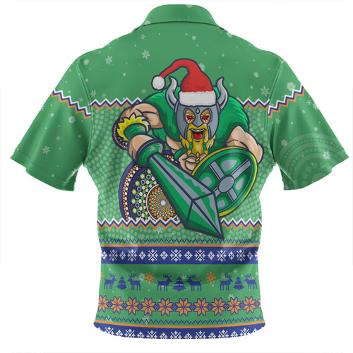 Canberra Raiders Christmas Custom Zip Polo Shirt - Ugly Xmas And Aboriginal Patterns For Die Hard Fan Zip Polo Shirt Canberra Raiders Christmas Custom Zip Polo Shirt - Ugly Xmas And Aboriginal Patterns For Die Hard Fan Zip Polo Shirt