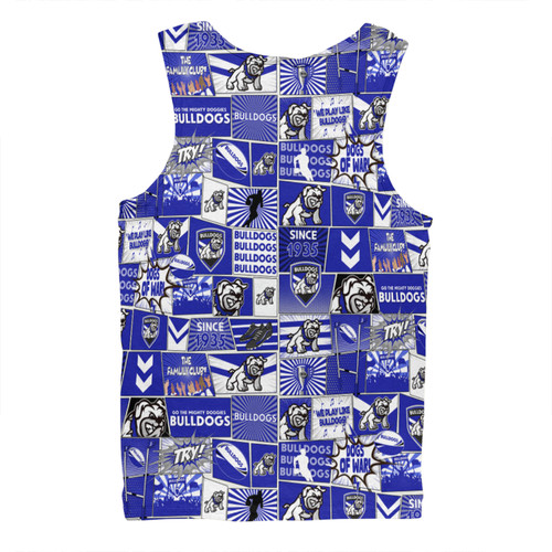 Canterbury-Bankstown Bulldogs Men Singlet - Team Of Us Die Hard Fan Supporters Comic Style Men Singlet