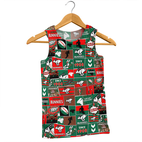 South Sydney Rabbitohs Men Singlet - Team Of Us Die Hard Fan Supporters Comic Style Men Singlet