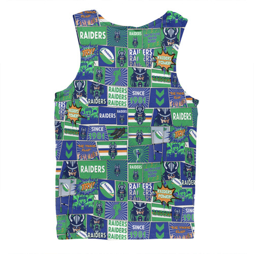 Canberra Raiders Men Singlet - Team Of Us Die Hard Fan Supporters Comic Style Men Singlet Canberra Raiders Men Singlet - Team Of Us Die Hard Fan Supporters Comic Style Men Singlet