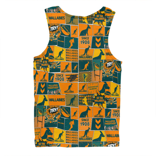Australia Wallabies Men Singlet - Team Of Us Die Hard Fan Supporters Comic Style Men Singlet Australia Wallabies Men Singlet - Team Of Us Die Hard Fan Supporters Comic Style Men Singlet