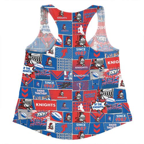 Newcastle Knights Women Racerback Singlet - Team Of Us Die Hard Fan Supporters Comic Style Women Racerback Singlet Newcastle Knights Women Racerback Singlet - Team Of Us Die Hard Fan Supporters Comic Style Women Racerback Singlet