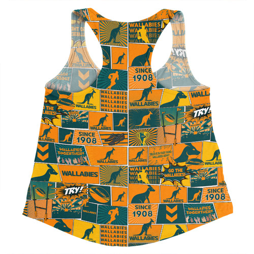 Australia Wallabies Women Racerback Singlet - Team Of Us Die Hard Fan Supporters Comic Style Women Racerback Singlet Australia Wallabies Women Racerback Singlet - Team Of Us Die Hard Fan Supporters Comic Style Women Racerback Singlet