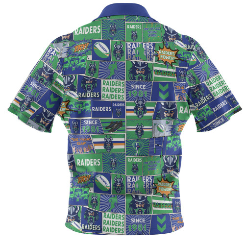Canberra Raiders Zip Polo Shirt - Team Of Us Die Hard Fan Supporters Comic Style Zip Polo Shirt Canberra Raiders Zip Polo Shirt - Team Of Us Die Hard Fan Supporters Comic Style Zip Polo Shirt