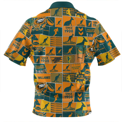 Australia Wallabies Zip Polo Shirt - Team Of Us Die Hard Fan Supporters Comic Style Zip Polo Shirt Australia Wallabies Zip Polo Shirt - Team Of Us Die Hard Fan Supporters Comic Style Zip Polo Shirt