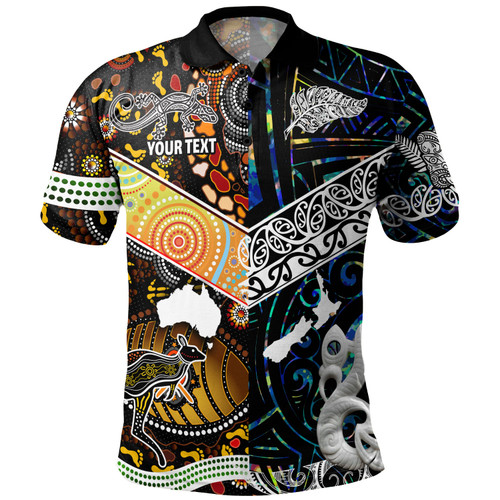 [The Squad] Australia Aboriginal Inspired Polo Shirt - Australia Aotearoa with Maori and Aboriginal Inspired Culture Polo Shirt