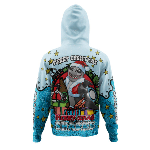 Cronulla-Sutherland Sharks Christmas Custom Hoodie - Merry Christmas Our Beloved Team With Aboriginal Dot Art Pattern Hoodie Cronulla-Sutherland Sharks Christmas Custom Hoodie - Merry Christmas Our Beloved Team With Aboriginal Dot Art Pattern Hoodie
