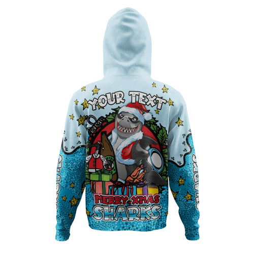 Cronulla-Sutherland Sharks Christmas Custom Hoodie - Merry Christmas Our Beloved Team With Aboriginal Dot Art Pattern Hoodie Cronulla-Sutherland Sharks Christmas Custom Hoodie - Merry Christmas Our Beloved Team With Aboriginal Dot Art Pattern Hoodie
