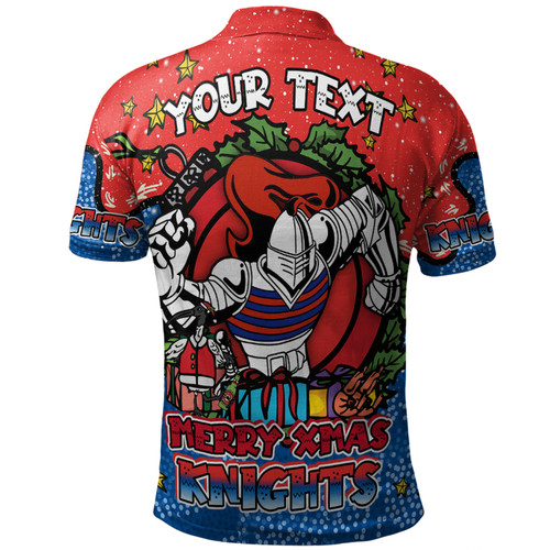 Newcastle Knights Christmas Custom Polo Shirt - Merry Christmas Our Beloved Team With Aboriginal Dot Art Pattern Polo Shirt Newcastle Knights Christmas Custom Polo Shirt - Merry Christmas Our Beloved Team With Aboriginal Dot Art Pattern Polo Shirt