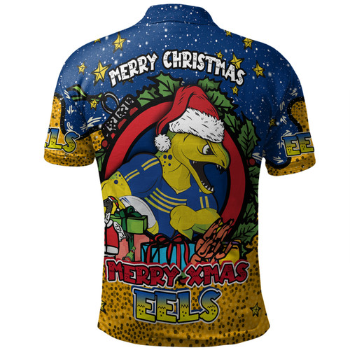 Parramatta Eels Christmas Custom Polo Shirt - Merry Christmas Our Beloved Team With Aboriginal Dot Art Pattern Polo Shirt Parramatta Eels Christmas Custom Polo Shirt - Merry Christmas Our Beloved Team With Aboriginal Dot Art Pattern Polo Shirt