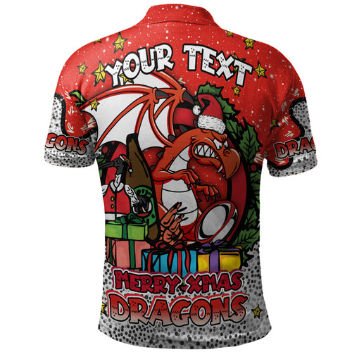 St. George Illawarra Dragons Christmas Custom Polo Shirt - Merry Christmas Our Beloved Team With Aboriginal Dot Art Pattern Polo Shirt St. George Illawarra Dragons Christmas Custom Polo Shirt - Merry Christmas Our Beloved Team With Aboriginal Dot Art Pattern Polo Shirt