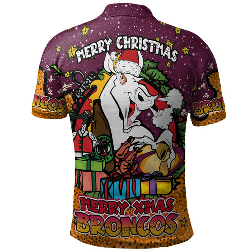 Brisbane Broncos Christmas Custom Polo Shirt - Merry Christmas Our Beloved Team With Aboriginal Dot Art Pattern Polo Shirt Brisbane Broncos Christmas Custom Polo Shirt - Merry Christmas Our Beloved Team With Aboriginal Dot Art Pattern Polo Shirt
