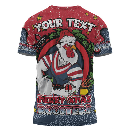 Sydney Roosters Christmas Custom T-Shirt - Merry Christmas Our Beloved Team With Aboriginal Dot Art Pattern T-Shirt Sydney Roosters Christmas Custom T-Shirt - Merry Christmas Our Beloved Team With Aboriginal Dot Art Pattern T-Shirt
