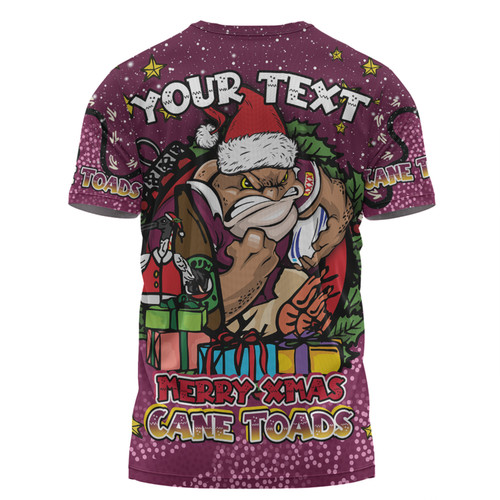 Queensland Cane Toads Christmas Custom T-shirt - Merry Christmas Our Beloved Team With Aboriginal Dot Art Pattern T-shirt Queensland Cane Toads Christmas Custom T-shirt - Merry Christmas Our Beloved Team With Aboriginal Dot Art Pattern T-shirt