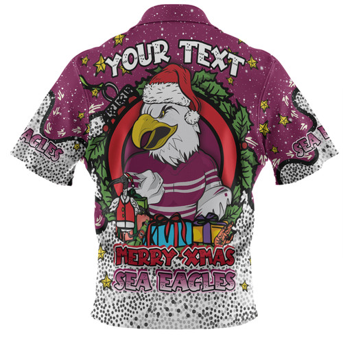Manly Warringah Sea Eagles Christmas Custom Hawaiian Shirt - Merry Christmas Our Beloved Team With Aboriginal Dot Art Pattern Hawaiian Shirt Manly Warringah Sea Eagles Christmas Custom Hawaiian Shirt - Merry Christmas Our Beloved Team With Aboriginal Dot Art Pattern Hawaiian Shirt