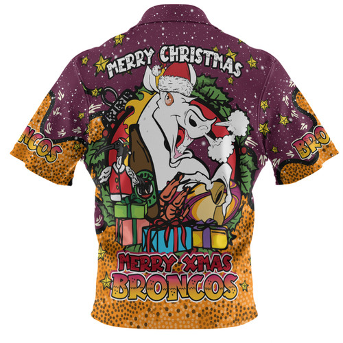Brisbane Broncos Christmas Custom Hawaiian Shirt - Merry Christmas Our Beloved Team With Aboriginal Dot Art Pattern Hawaiian Shirt Brisbane Broncos Christmas Custom Hawaiian Shirt - Merry Christmas Our Beloved Team With Aboriginal Dot Art Pattern Hawaiian Shirt