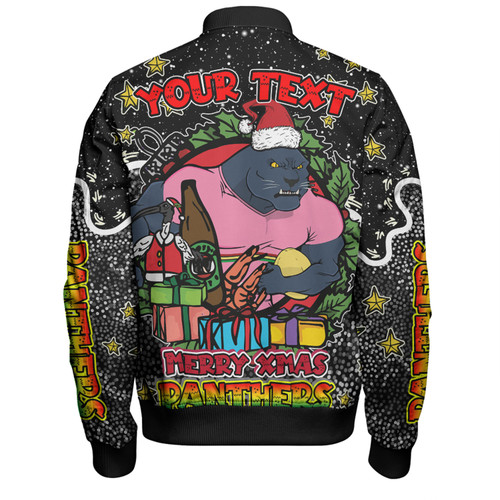 Penrith Panthers Christmas Custom Bomber Jacket - Merry Christmas Our Beloved Team With Aboriginal Dot Art Pattern Bomber Jacket Penrith Panthers Christmas Custom Bomber Jacket - Merry Christmas Our Beloved Team With Aboriginal Dot Art Pattern Bomber Jacket