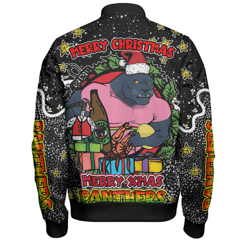 Penrith Panthers Christmas Custom Bomber Jacket - Merry Christmas Our Beloved Team With Aboriginal Dot Art Pattern Bomber Jacket Penrith Panthers Christmas Custom Bomber Jacket - Merry Christmas Our Beloved Team With Aboriginal Dot Art Pattern Bomber Jacket