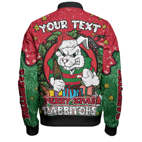 South Sydney Rabbitohs Custom Bomber Jacket - Merry Christmas Our Beloved Team With Aboriginal Dot Art Pattern Bomber Jacket South Sydney Rabbitohs Custom Bomber Jacket - Merry Christmas Our Beloved Team With Aboriginal Dot Art Pattern Bomber Jacket