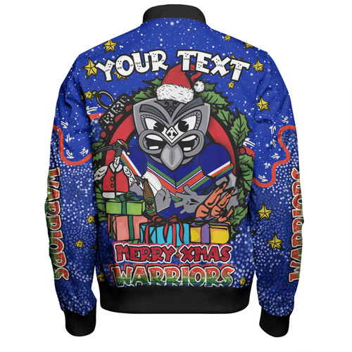 New Zealand Warriors Christmas Custom Bomber Jacket - Merry Christmas Our Beloved Team With Aboriginal Dot Art Pattern Bomber Jacket New Zealand Warriors Christmas Custom Bomber Jacket - Merry Christmas Our Beloved Team With Aboriginal Dot Art Pattern Bomber Jacket