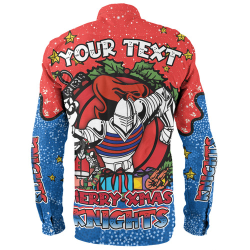Newcastle Knights Christmas Custom Long Sleeve Shirt - Merry Christmas Our Beloved Team With Aboriginal Dot Art Pattern Long Sleeve Shirt Newcastle Knights Christmas Custom Long Sleeve Shirt - Merry Christmas Our Beloved Team With Aboriginal Dot Art Pattern Long Sleeve Shirt