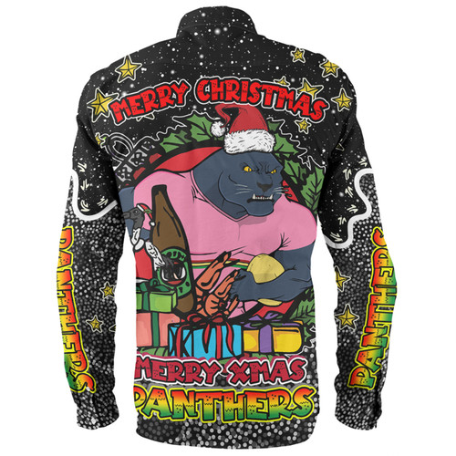 Penrith Panthers Christmas Custom Long Sleeve Shirt - Merry Christmas Our Beloved Team With Aboriginal Dot Art Pattern Long Sleeve Shirt Penrith Panthers Christmas Custom Long Sleeve Shirt - Merry Christmas Our Beloved Team With Aboriginal Dot Art Pattern Long Sleeve Shirt