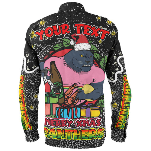 Penrith Panthers Christmas Custom Long Sleeve Shirt - Merry Christmas Our Beloved Team With Aboriginal Dot Art Pattern Long Sleeve Shirt Penrith Panthers Christmas Custom Long Sleeve Shirt - Merry Christmas Our Beloved Team With Aboriginal Dot Art Pattern Long Sleeve Shirt