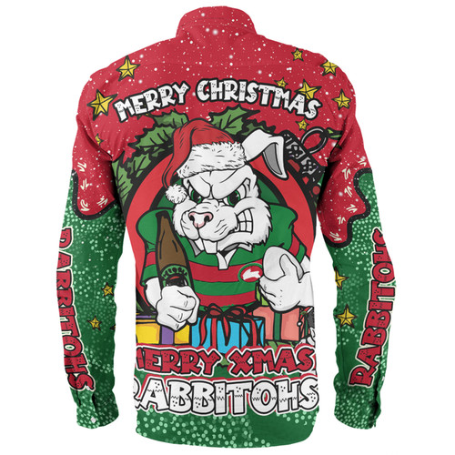 South Sydney Rabbitohs Custom Long Sleeve Shirt - Merry Christmas Our Beloved Team With Aboriginal Dot Art Pattern Long Sleeve Shirt South Sydney Rabbitohs Custom Long Sleeve Shirt - Merry Christmas Our Beloved Team With Aboriginal Dot Art Pattern Long Sleeve Shirt