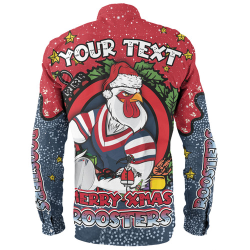 Sydney Roosters Christmas Custom Long Sleeve Shirt - Merry Christmas Our Beloved Team With Aboriginal Dot Art Pattern Long Sleeve Shirt Sydney Roosters Christmas Custom Long Sleeve Shirt - Merry Christmas Our Beloved Team With Aboriginal Dot Art Pattern Long Sleeve Shirt