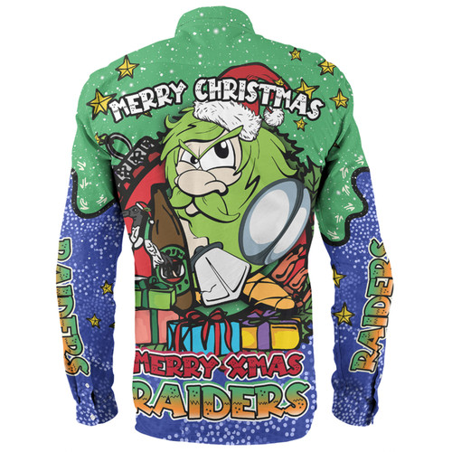 Canberra Raiders Christmas Custom Long Sleeve Shirt - Merry Christmas Our Beloved Team With Aboriginal Dot Art Pattern Long Sleeve Shirt Canberra Raiders Christmas Custom Long Sleeve Shirt - Merry Christmas Our Beloved Team With Aboriginal Dot Art Pattern Long Sleeve Shirt