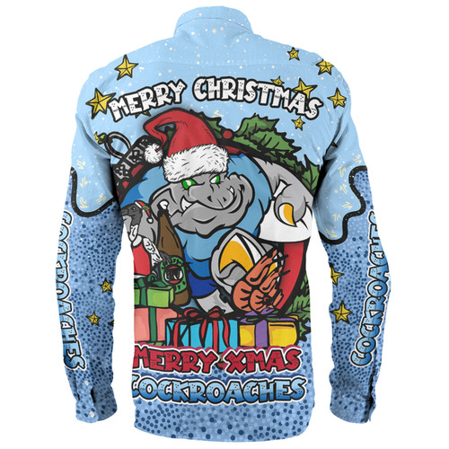 New South Wales Cockroaches Christmas Custom Long Sleeve Shirt - Merry Christmas Our Beloved Team With Aboriginal Dot Art Pattern Long Sleeve Shirt New South Wales Cockroaches Christmas Custom Long Sleeve Shirt - Merry Christmas Our Beloved Team With Aboriginal Dot Art Pattern Long Sleeve Shirt