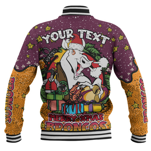 Brisbane Broncos Christmas Custom Baseball Jacket - Merry Christmas Our Beloved Team With Aboriginal Dot Art Pattern Baseball Jacket Brisbane Broncos Christmas Custom Baseball Jacket - Merry Christmas Our Beloved Team With Aboriginal Dot Art Pattern Baseball Jacket