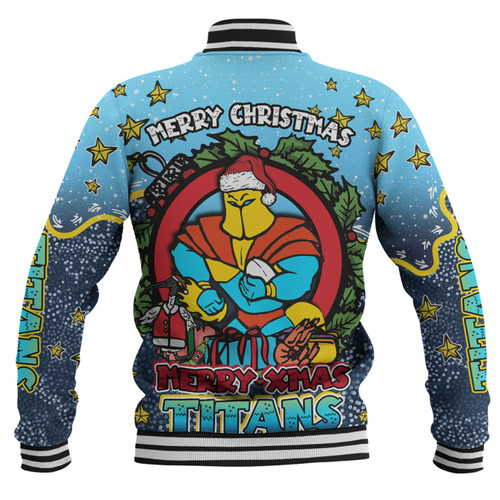 Gold Coast Titans Christmas Custom Baseball Jacket - Merry Christmas Our Beloved Team With Aboriginal Dot Art Pattern Baseball Jacket Gold Coast Titans Christmas Custom Baseball Jacket - Merry Christmas Our Beloved Team With Aboriginal Dot Art Pattern Baseball Jacket